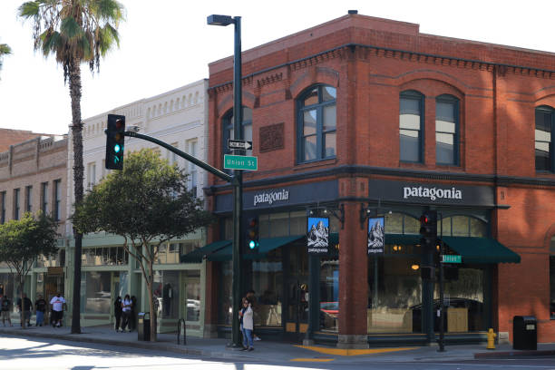 patagonia store - pasadena, california - brand name imagens e fotografias de stock