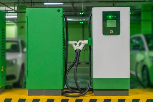 istock Fast charging pile for electric vehicles 1348349280