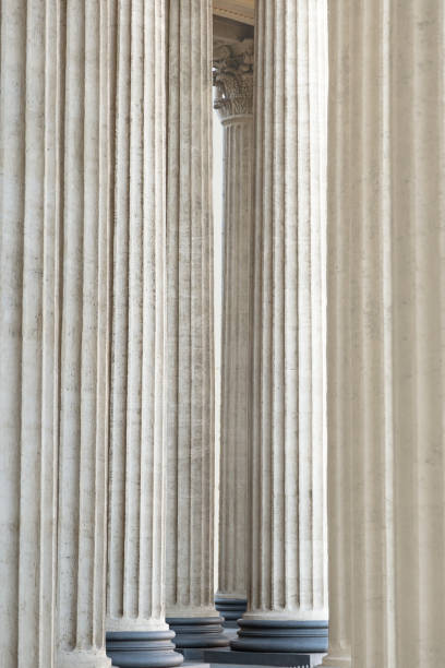 istock High marble columns as background, architectural design in style of classicism. Architectural pattern 1348355351