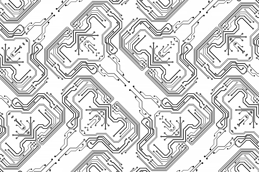 Electronics Chip Board Printed Circuit Board Electronic Hightech Model ...