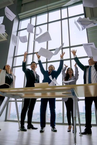 istock White collar workers engagement and meeting. 1348358612