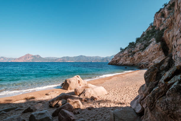 Plage de Ficaghiola and Mediterranean in Corsica