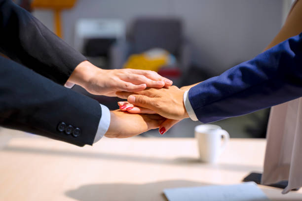 istock White collar workers engagement and meeting. 1348362533