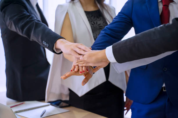 istock White collar workers engagement and meeting. 1348362545
