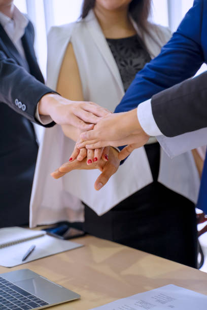 istock White collar workers engagement and meeting. 1348362637