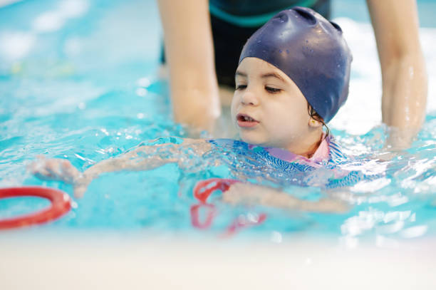 istock Preschool swim lessons for kids 1348365783