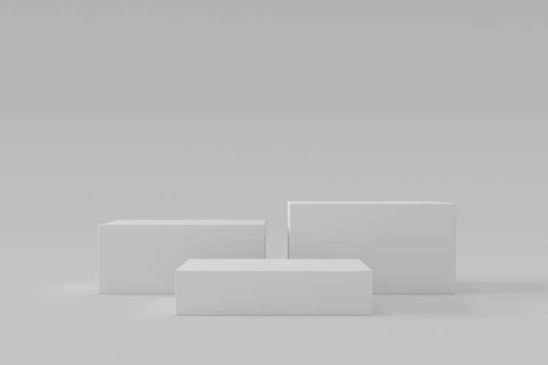 istock Podium, product stand, exhibition, pedestal, white background 1348369621