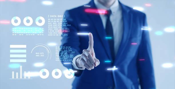 istock Business man trader, stock exchange, corporate, data analytics, graph chart blockchain, finance report, crypto, online investment technology 1348369686