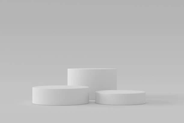 istock Podium, product stand, exhibition, pedestal, white background 1348369715