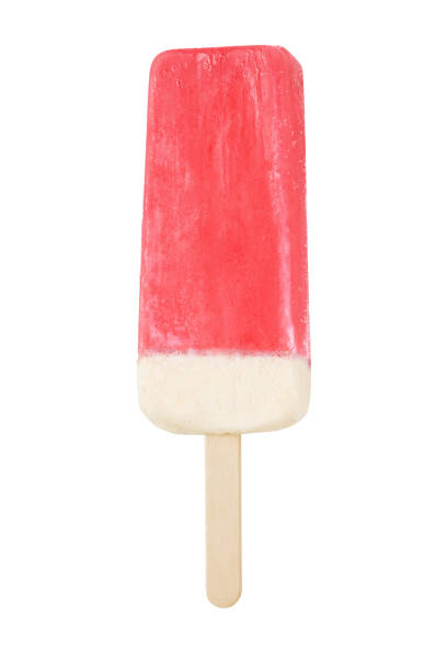 istock Pink ice cream popsicle isolated on white background 1348378043