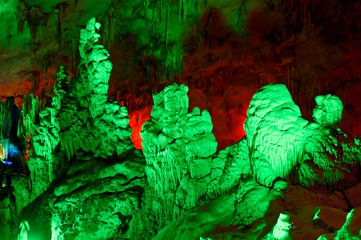 China,Guangxi,Hechi city,Luocheng,County,Karst cave,\nNational 4A level scenic spot.\nThis cave is called \