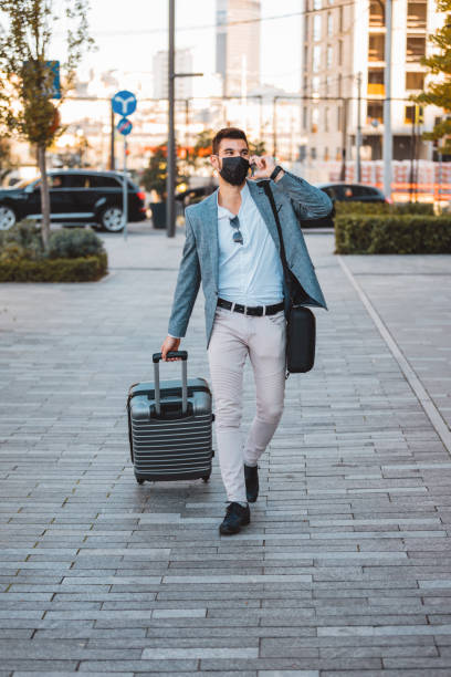 istock Covid business trip. 1348379725
