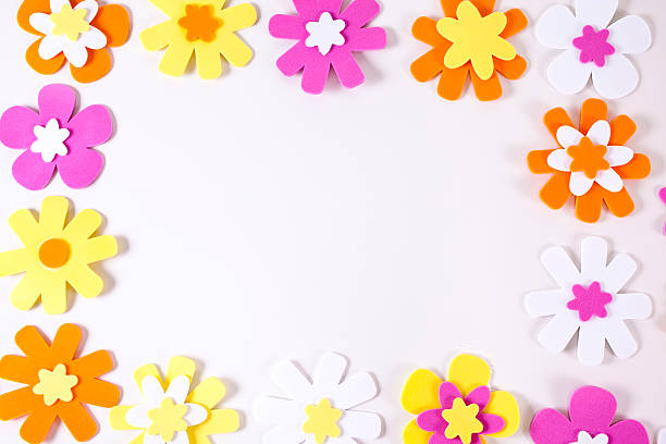 istock Colorful flowers creating a border 134838779