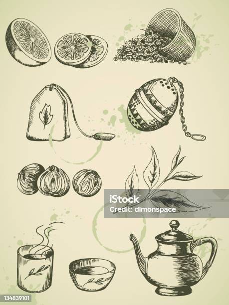 ヴィンテージのティー - レトロ調のベクターアート素材や画像を多数ご用意 - レトロ調, 温かいお茶, 茶葉
