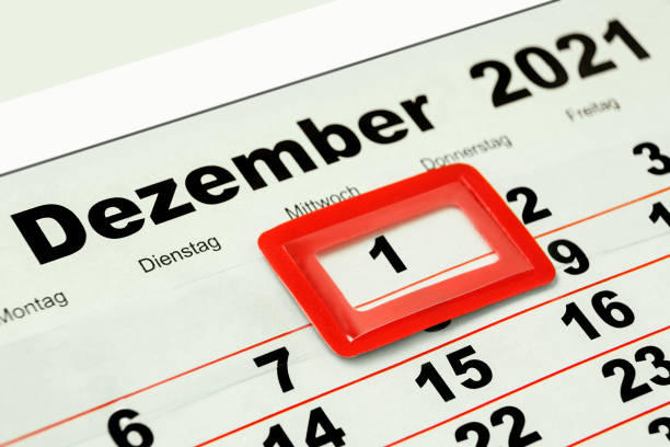 istock German calendar 2021 December 1  and weekdays 1348403157