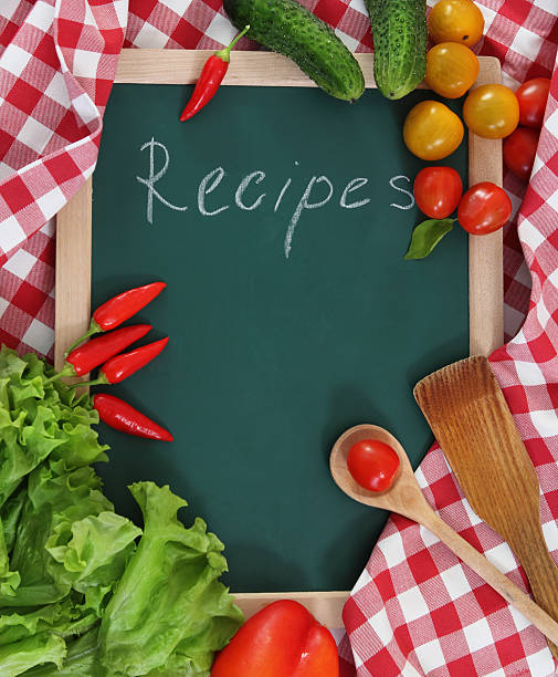 istock Vegetables still life with recipes blank 134841931