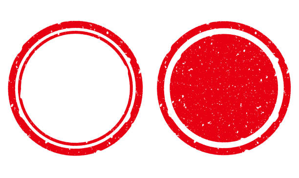 ilustrações, clipart, desenhos animados e ícones de moldura de carimbo circular desbotada - selo