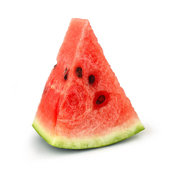 Fresh slices of watermelon stock photo