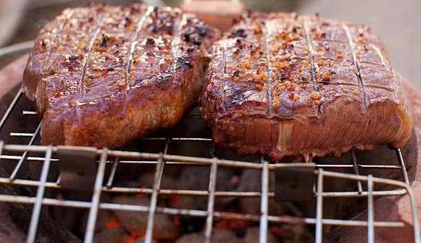 Steak on the Grill stock photo