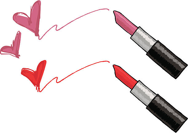 bildbanksillustrationer, clip art samt tecknat material och ikoner med lipstick messages - läppstift