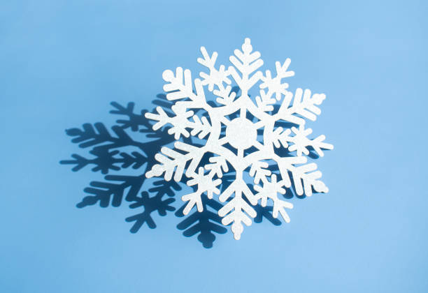 Snow crystal winter and Christmas image.
