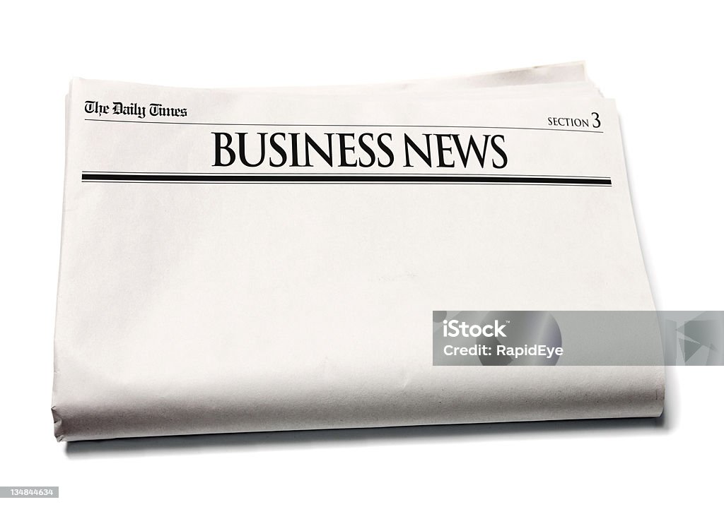 Las noticias de negocios - Foto de stock de Periódico libre de derechos