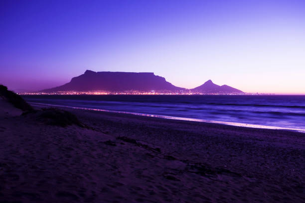 istock Table Mountain in the violet light of evening 134845126