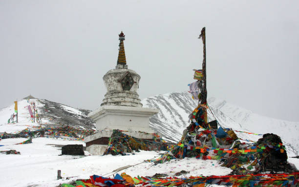 istock Prayer flags Tibetan Plateau China 1348463676