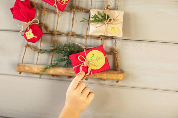 istock Advent calendar, day 24, the day before Christmas, handmade 1348476171