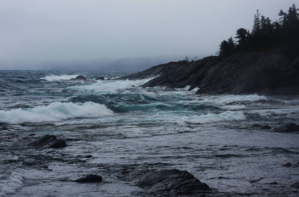 Waves on Lake Superior Canadian Coast