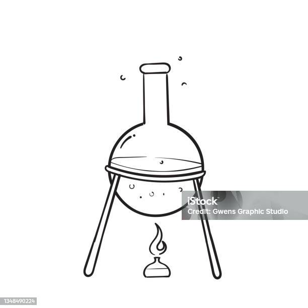 Hand Drawn Lab Tools Hand Drawn Doodle Laboratory Equipment Illustration Vector Isolated ...