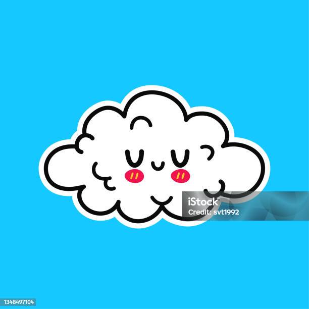 Ilustración de Linda Nube Divertida Feliz Vector Dibujado A Mano Dibujos Animados Kawaii Ilustración De Personajes Ilustración de Linda Nube Divertida Feliz Vector Dibujado A Mano Dibujos Animados Kawaii Ilustración De Personajes