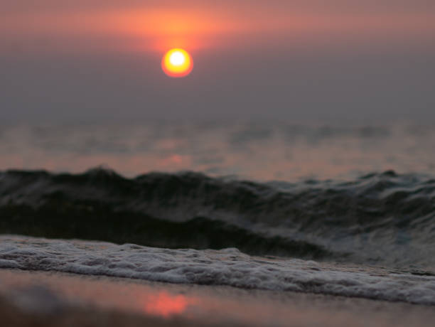 istock Beautiful sunset on a beach. Summer sunset. 1348522827
