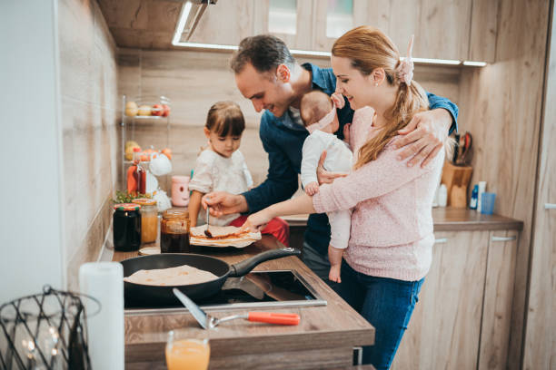 istock The family prepares breakfast 1348535596
