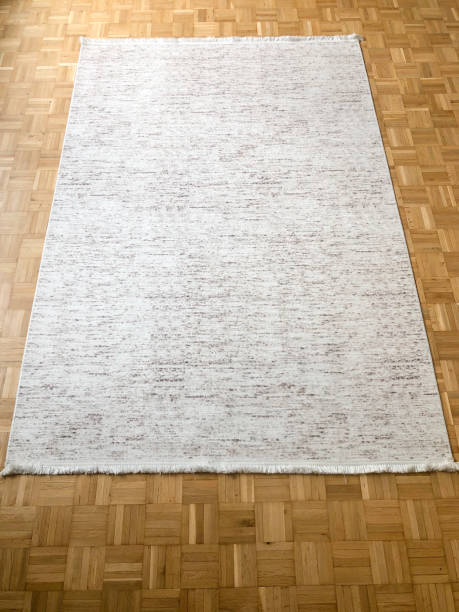 istock white carpet on parquet floor in the room 1348537813