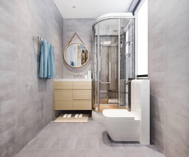 istock 3d rendering modern design and marble tile toilet and bathroom 1348538592