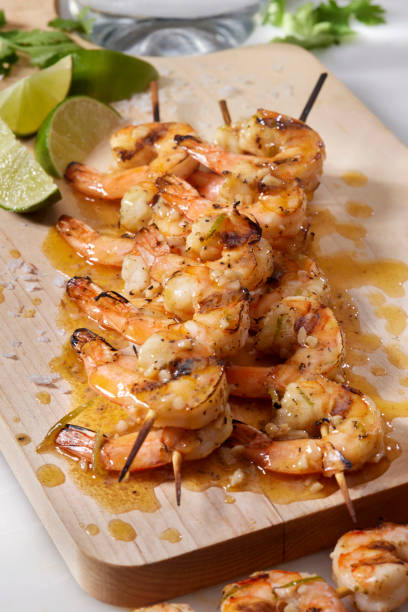 istock Tequila Lime Shrimp Skewers 1348544381