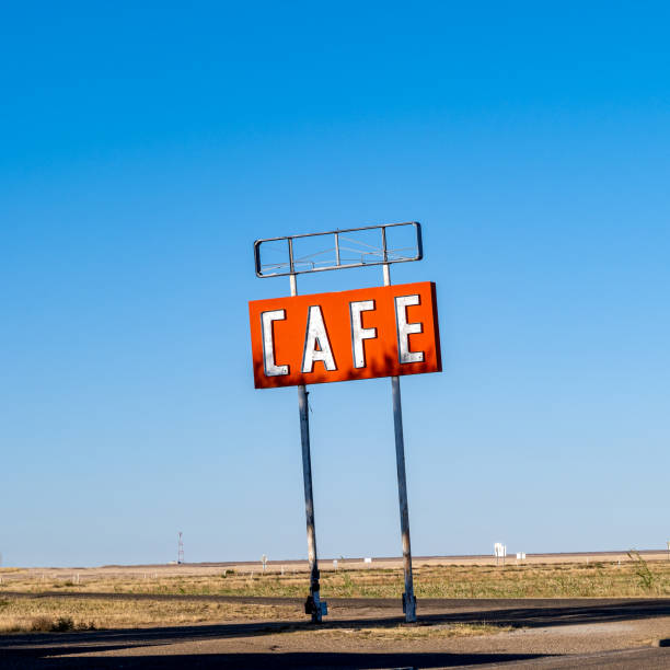 istock Cafe sign on Route 66 in Texas 1348570586