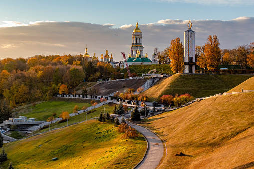 istock Kyiv-Pechersk Lavra in the rays of the morning sun 1348572192