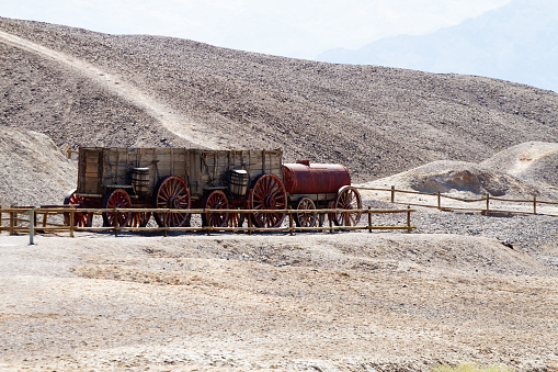 Harmony Borax Works, where borate-bearing muds were refined until 1888, Death Valley, CA, USA