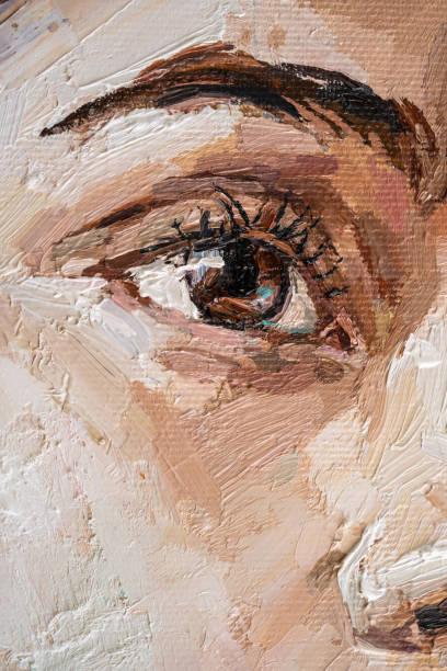 istock Brown-eyed girl on a white background. 1348586395