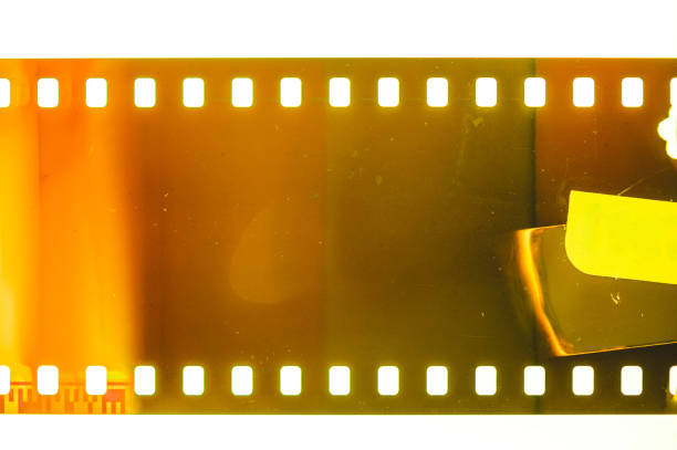 istock Light leak on 35mm negative film 1348608602