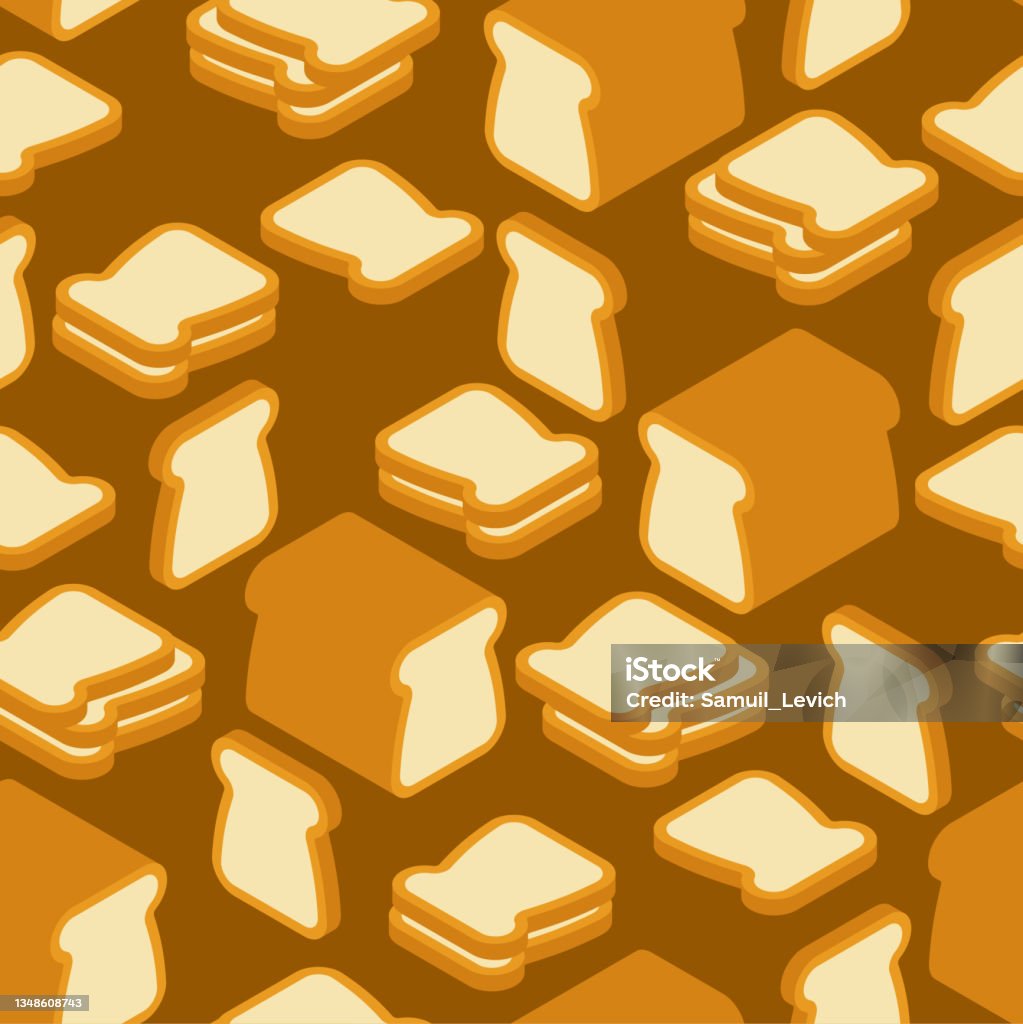 Breadvtexture Pattern Vector Sliced Bread Pattern Seamless Food Rooty Background Vector Texture ...