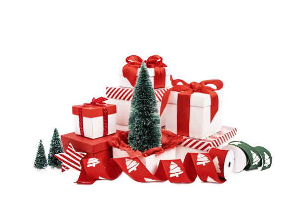 istock set of red and white gift boxes on white background 1348623945