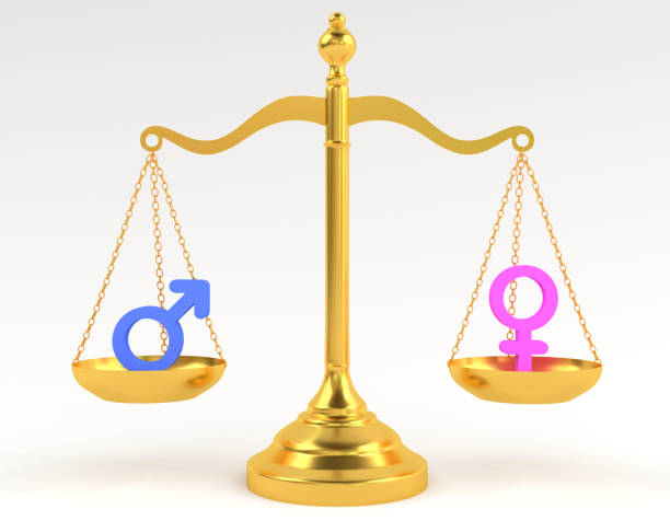 istock Male & female gender equality 3d concept 1348624483
