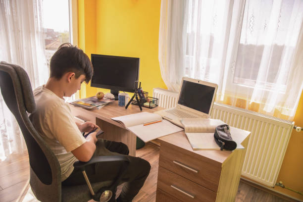 istock Young boy turning off his phone 1348642969