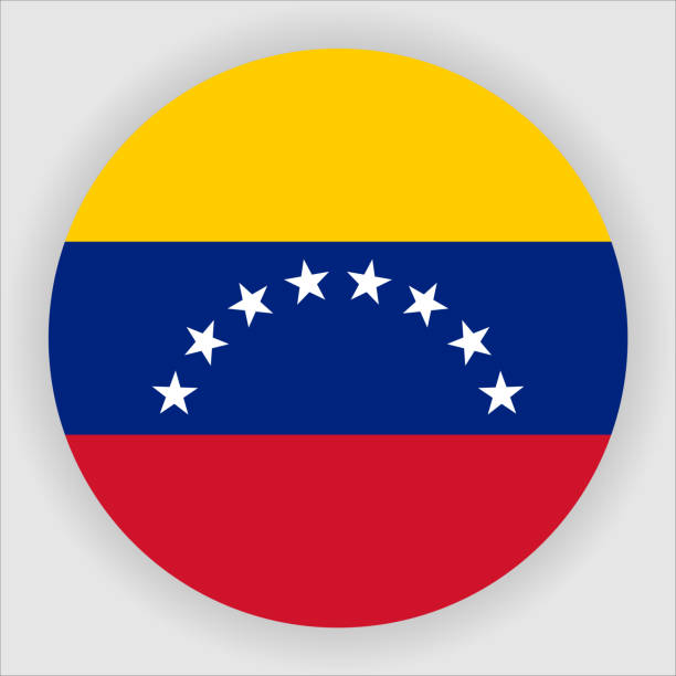 Venezuela Flat Rounded Country Flag button Icon Flat Rounded Country Flag button Icon series howler monkey stock illustrations