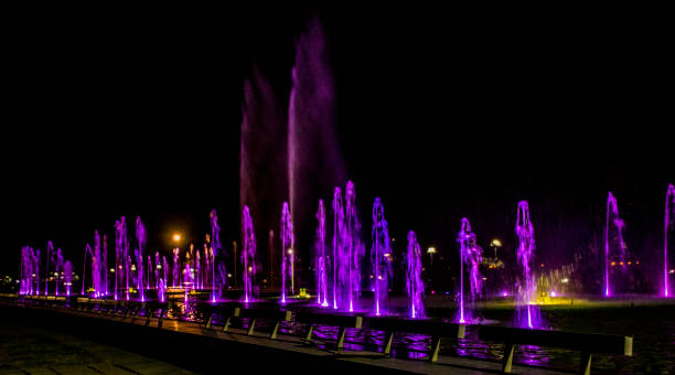 istock Fountains in Swarnim park at night 1348654157