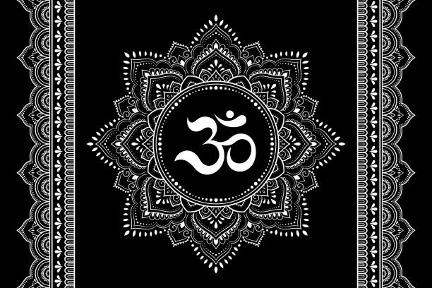 20+ Om Symbol Aum Ohm Hand Drawn Vector Tattoo Art Stock