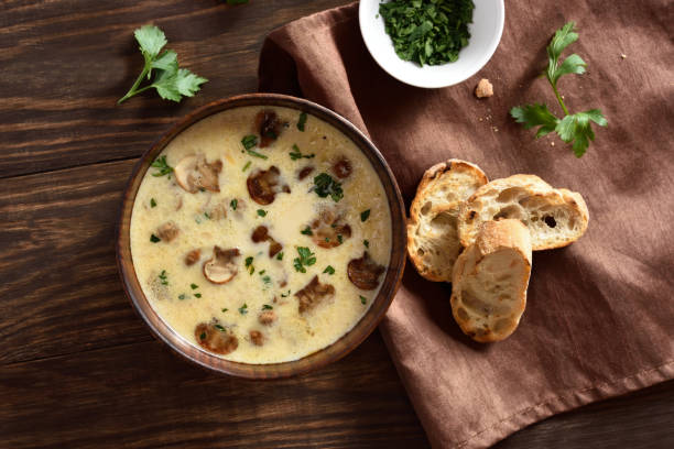 istock Creamy mushroom soup 1348667760